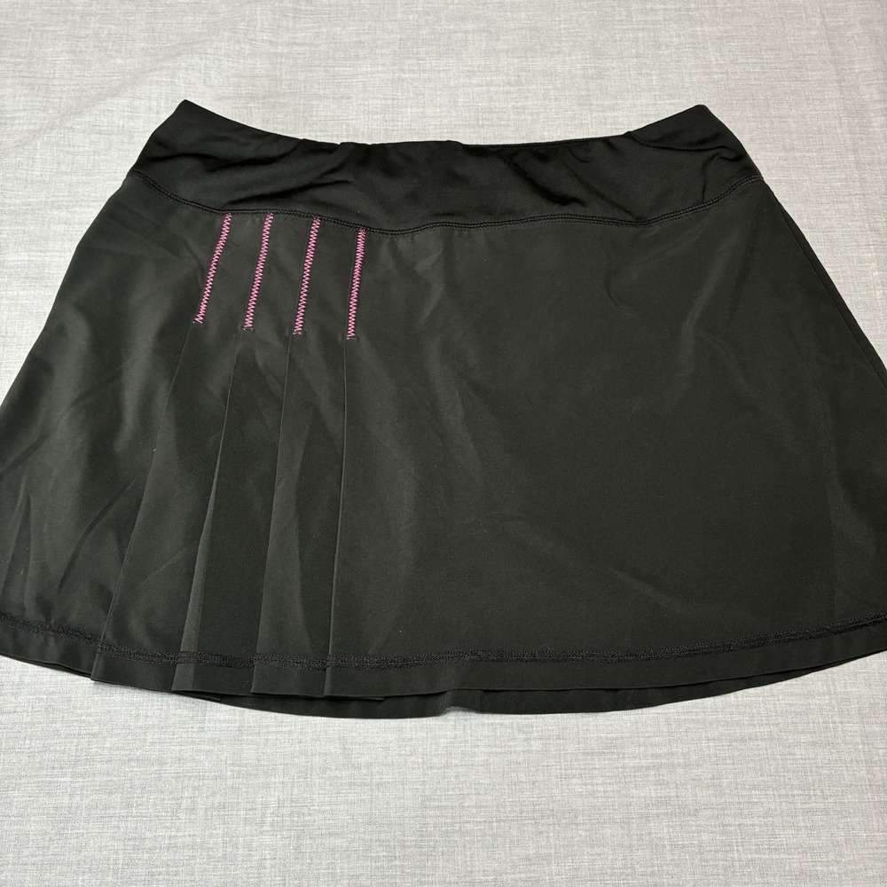 Athleta Skort Skirt Pleated Second Wind Black Pink Stitching Women Small